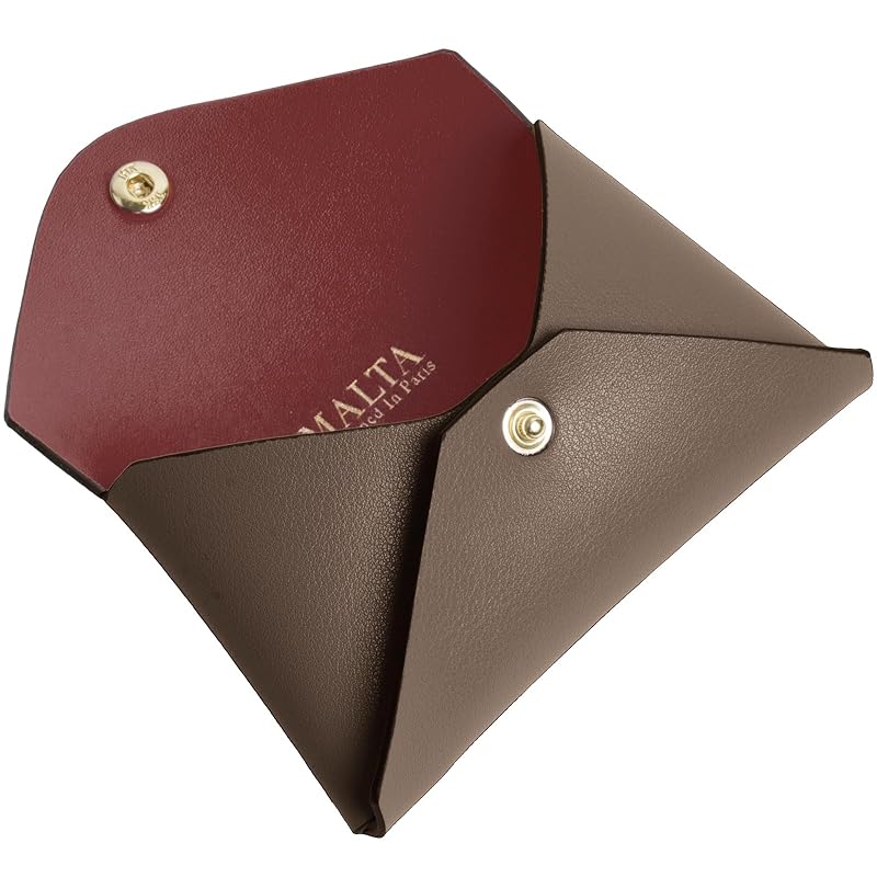 

[MALTA] card case business card holder ladies fold one piece of leather large capacity 15 pieces storage cowhide leather mature and smart woman card