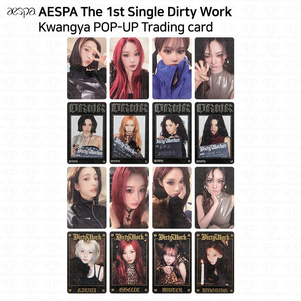 aespa 1º Álbum Single Dirty Work MD Oficial Cartão Colecionável Fotocard KPOP K-POP