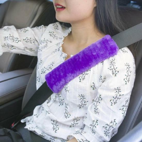 2Pc Car Seatbelt Shoulder Pad Driving Seat Belt Vehicle Soft Plush Auto Seatbelt