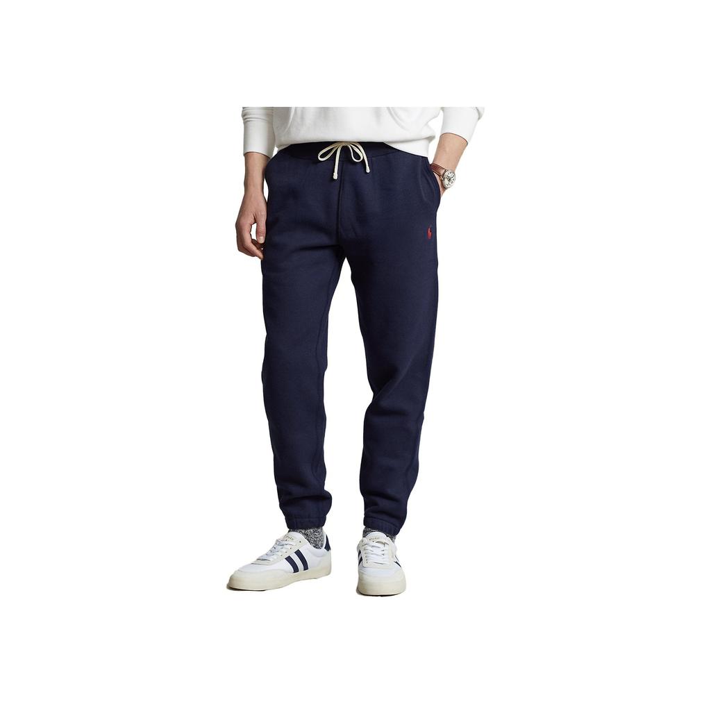 Polo Ralph Lauren Ss23 Solid Color Logo Embroidered Drawstring Cuffed Knit Sweatpants Men Bottoms Blue MNPOPNT1BQ20053-410