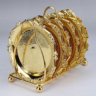 6Pcs High-end Home Decoration Coffee Cup Mat Tea Coaster Heat Insulation Pad Fruit Tray Food Tray