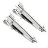 2 Pieces Copper Silver Mens Slim Tie Clip Pin Brooch Boyfriend