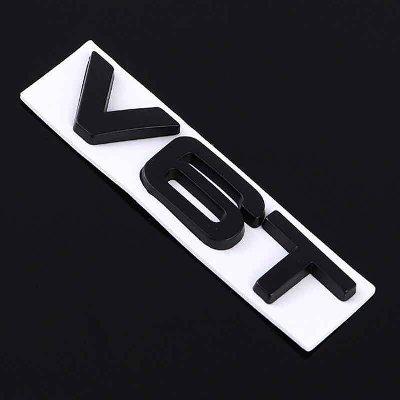 Naklejka Samochodowa V6T V8T Logo Metalowa Emblemat Odznaka Naklejki Naklejki dla S3 S4 S5 S6 S7 S8 A4L A5 A6L A3 A4 A7 Q3 Q5 Q7 B6