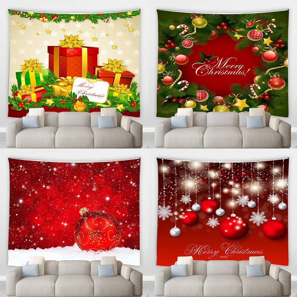 

Christmas Tapestry Yule Ball Holiday Party Decor Backdrop Wall Hanging Boho Mandala Wall Art Home Decor Tapestry