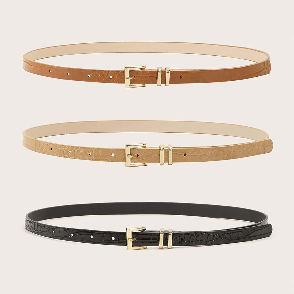 Crocodile Textured Womens Fashion Belt With Alloy Buckle For Business And Casual Wear