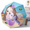 Mermaid Underwater Adventure Outdoor Automatic Umbrella Sturdy 8-Rib Shaft weight Travel Essential Compact Folding Umbrella