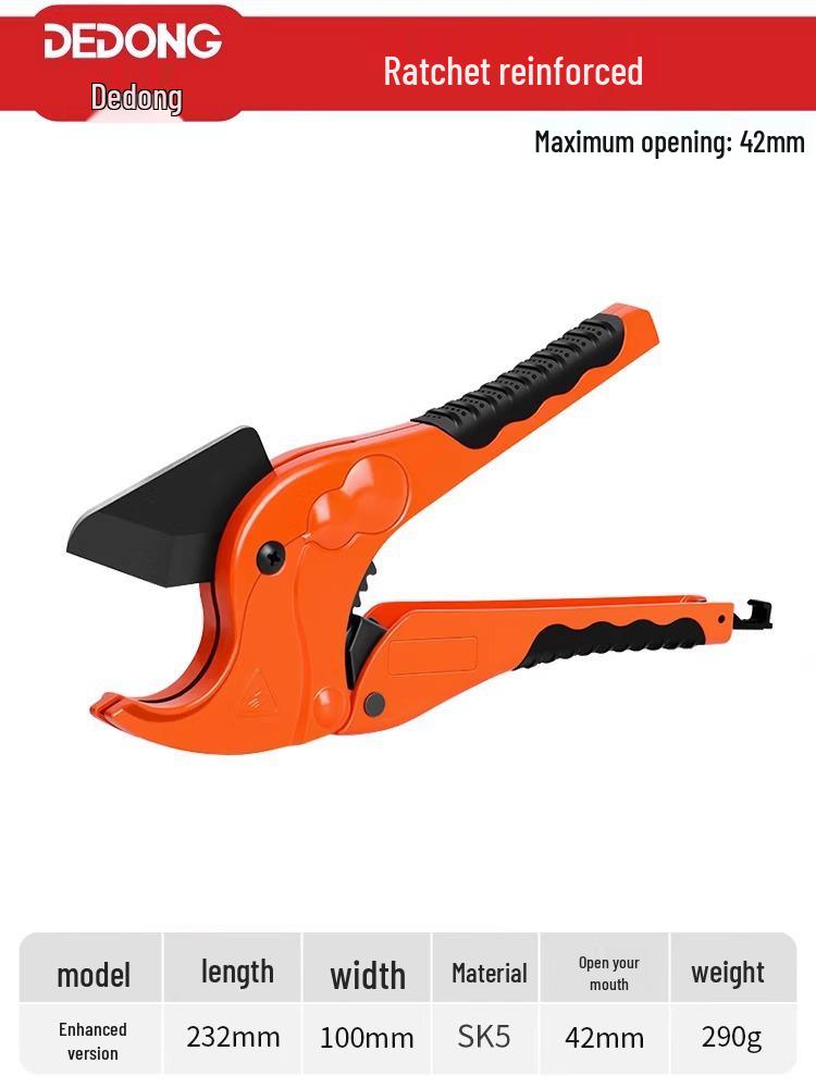 PVC Rohrschneider - Professionelle Schnellschneideschere für PPR-Rohre, Leerrohre und Wasserleitungen