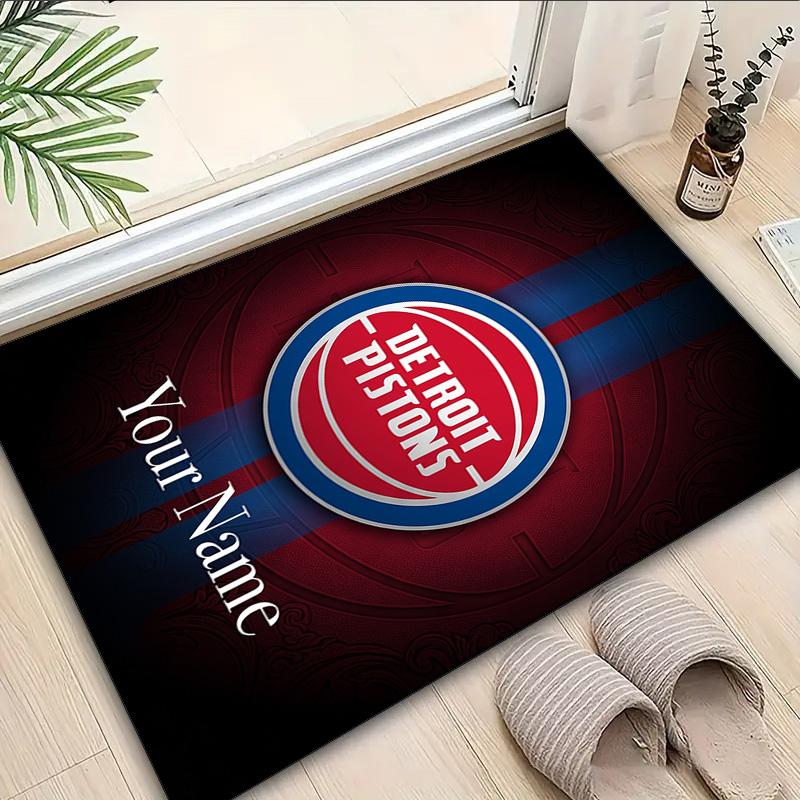 Custom Name Rug Detroit-Pistons Logo Area Rug Suitable for Indoor And Outdoor,Carpets for Homes, Offices,Living Rooms,Home Decor,Christmas Gift