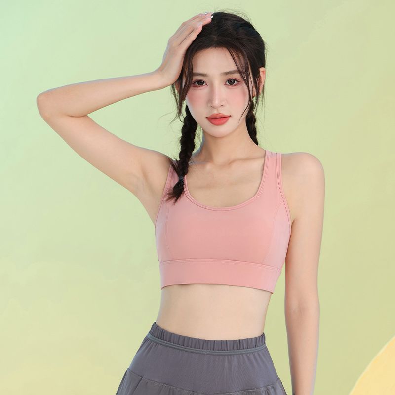 

Marathon Running Exercise Underwear Professional Bubble Wrap Yoga Jacket Wait Lifting Training Workout Clothes Women s Bra One-Piece Pink 3XL