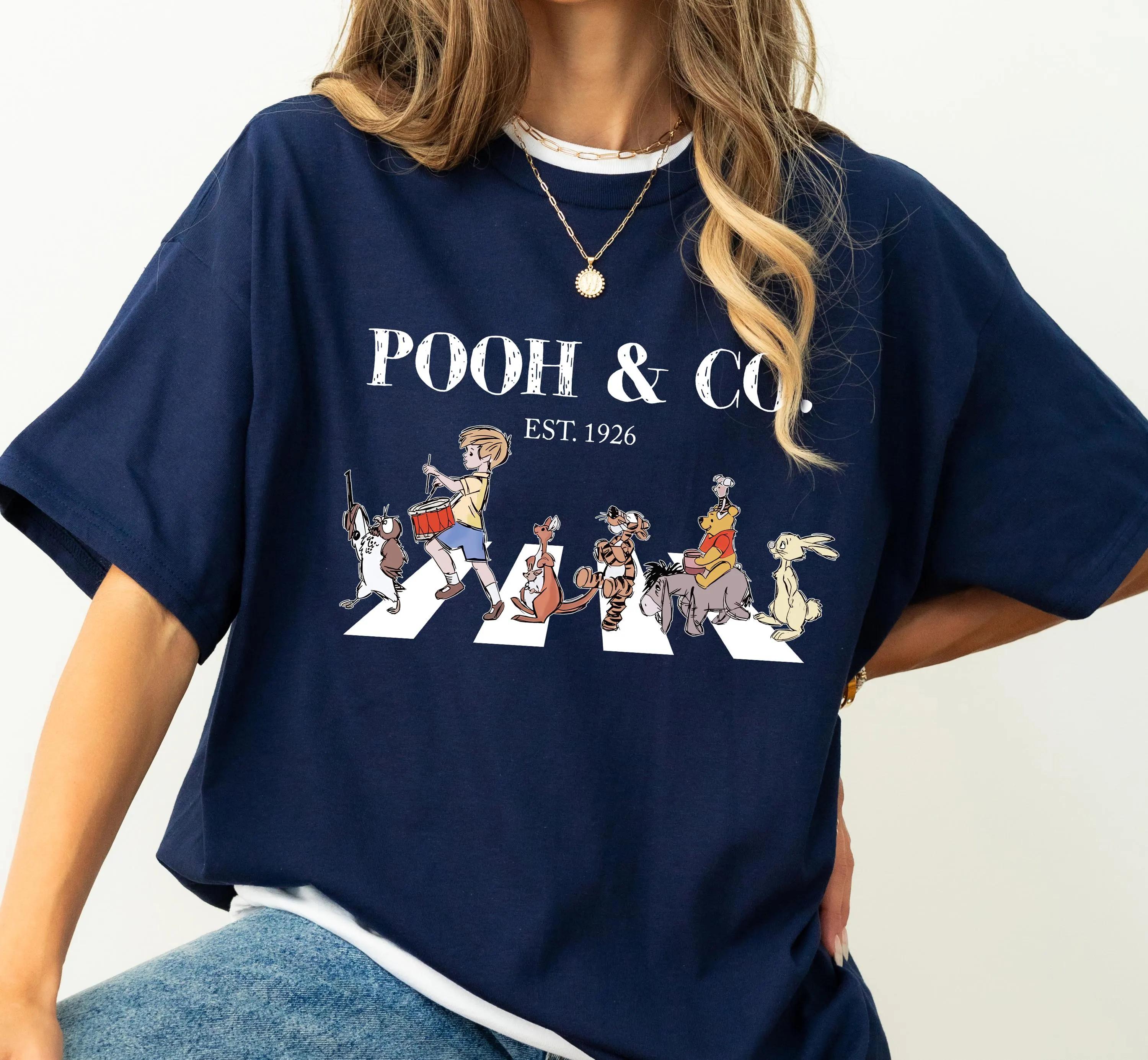 

Disney Winnie The Pooh And Friends Abbey Road Sketch Shirt Tigger Eeyore Shirt Disneyland Family Matching Shirt S