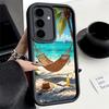 Phone Case for Samsung Galaxy A17 A16 A15 A14 A13 Summer Beach Sea Palm Tree Vacation A56 A36 A26 A55 A35 A25 A54 A34 A24 A53 A3