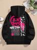European and American Versatile Men's Autumn Personalized Graffiti Print Comfortable Soft Hooded Sweatshirt Outdoor Street Top