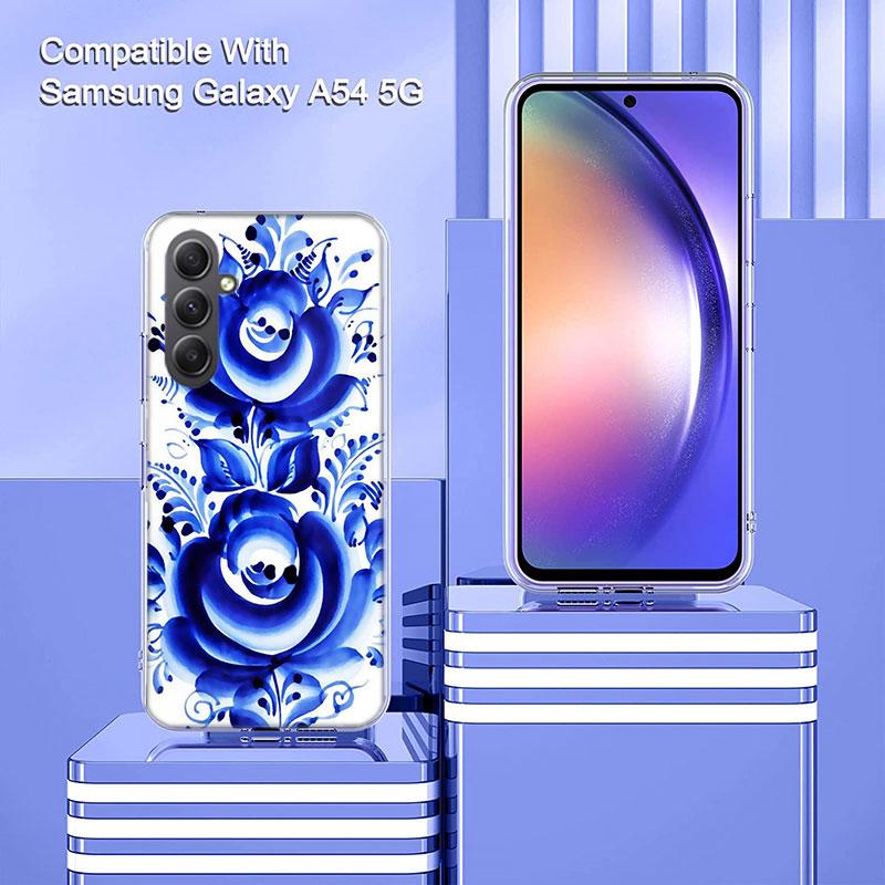 Blue white Porcelain Pattern Phone Case for Samsung A17 A37 A57 A07 A16 A26 A36 A56 A06 A02S A12 A22 A32 A52S A04S A14 A24 A34 A