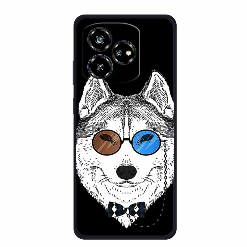 Funda For ZTE Axon 60 Lite Case Cute Cartoon Cat Black Silicone Soft Phone Case For ZTE Blade V60 Axon 60 Back Cover Case 60lite
