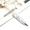 Rhinestone Writing Pen Beadable Pen, Glitter Plastic Beaded Halloween Pumpkin Ghost Skull Decorative Gel Ink for DIY Craft Making, School Office
