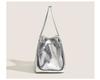 High-Gloss Dopamine Trend Tote: Mirror-Finish Textured Shell Handbag