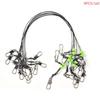 3/6/9Pcs/Lot 20Cm Squid Fishing Leader Rig With Luminous Beads Swivel Snap Connector For Octopus Cuttlefish Sea Saltwater Tackle