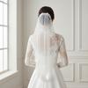 Flower Embroidery Wedding Headpiece Medium Length Marriage Headwear Outdoor Wedding Guest