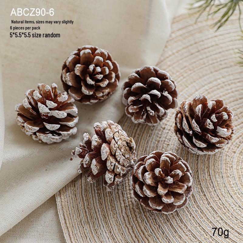 Natural Pine Cones, Logs, and Dried Fruits - Christmas Atmosphere Decoration Supplies