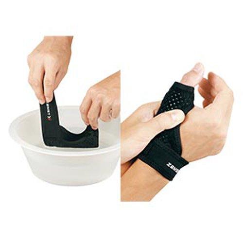 ZAMST Thumb Support, Middle Thumb Guard, Volleyball/Basketball, Medium, Ambidextrous, Black, 374302
