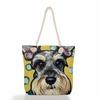 Multifunctional Dog Printed Thick Rope Shoulder Beach Bag Casual Large Capacity Handbag 7598 CLE