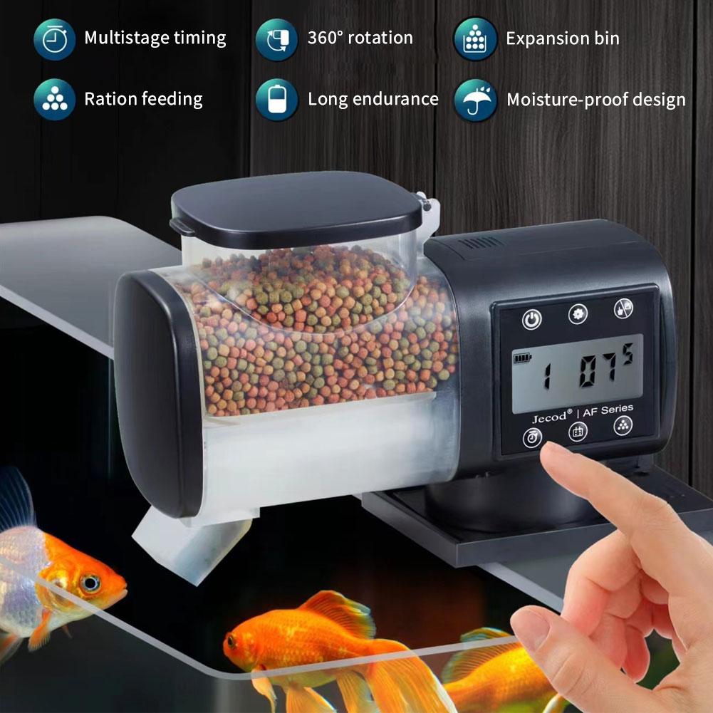 250ml/500ml Jebao Aquarium Fish Tank Feeder Goldfish Smart Timing Auto Digital Feeder Hours Timer Aquarium Accessories
