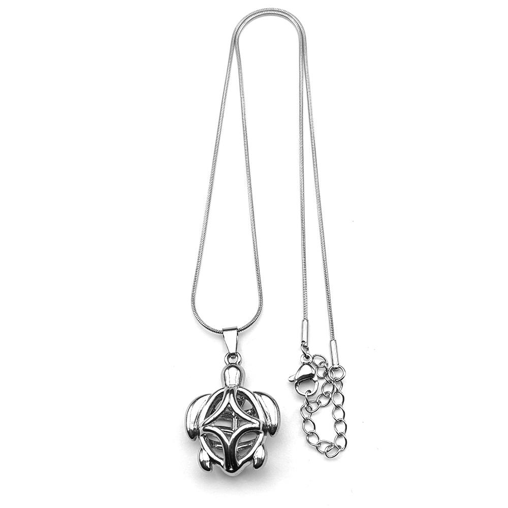 Hiphop Sea Turtle Hollow Chain For Women Men Stainless Steel Silver Color Party Y2K Trendy Ocean Necklace Jewelry Accessory