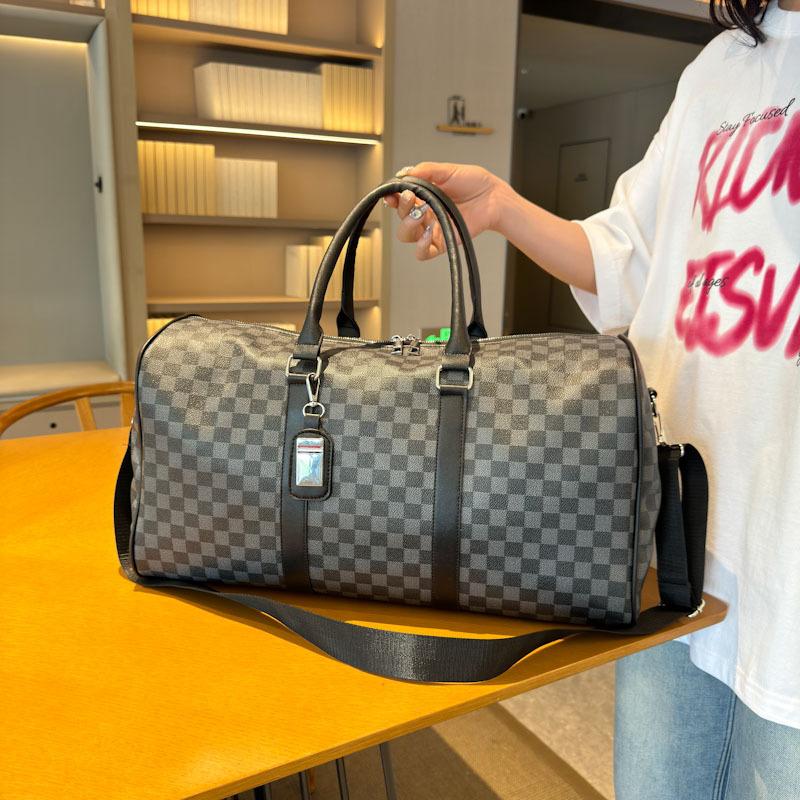 New woven handbag large capacity men's and women's shoulder luggage travel bag black business travel bag