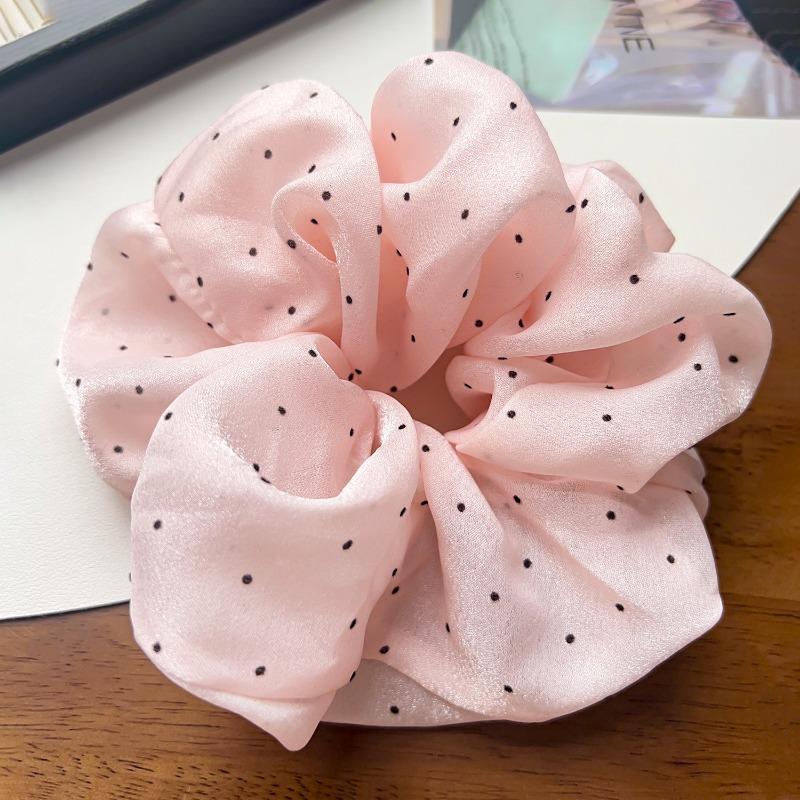 New Large-sized Fabric Hair Band and Hair AccessoryFeaturing Retro Floral and Diamond-encrusted Ponytail Hair Ties