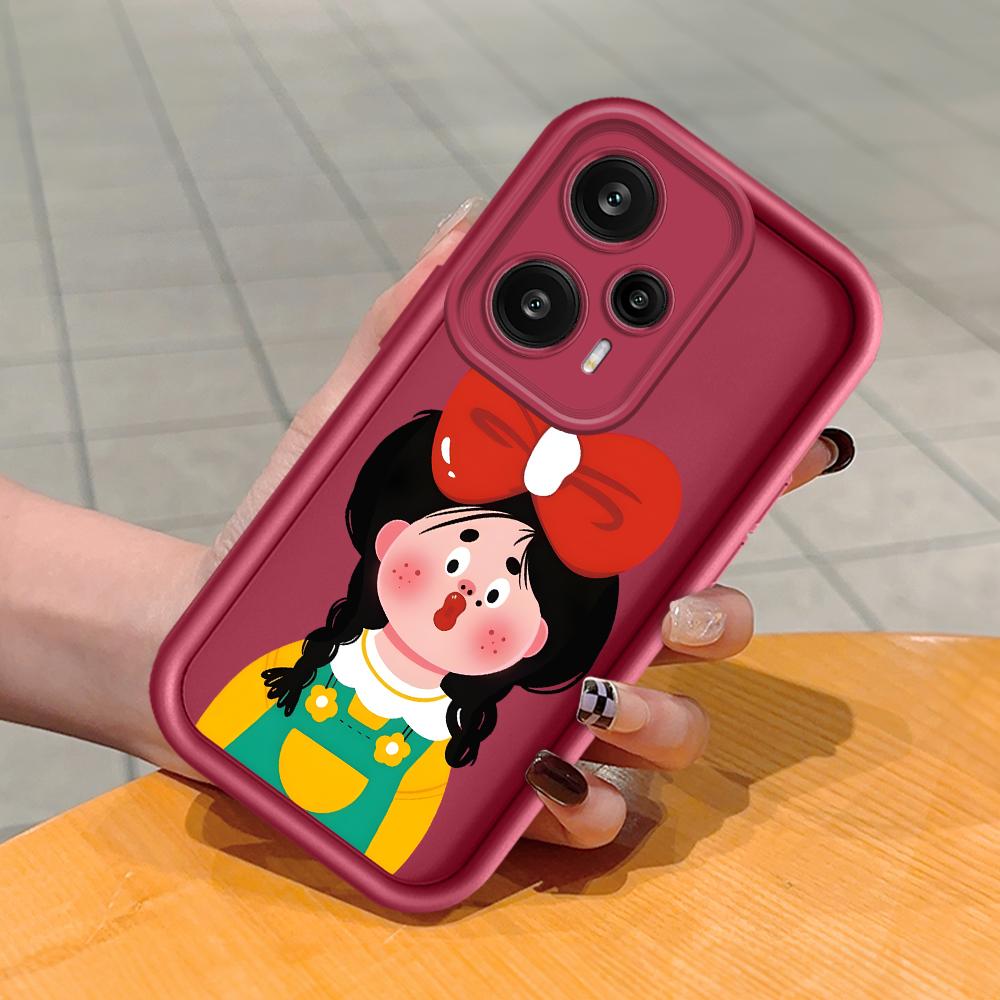 Soft Silicone Square Ladder Printing Pattern Phone Casing Full Cover Camera Shockproof Protection Rubber Case for Xiaomi Redmi