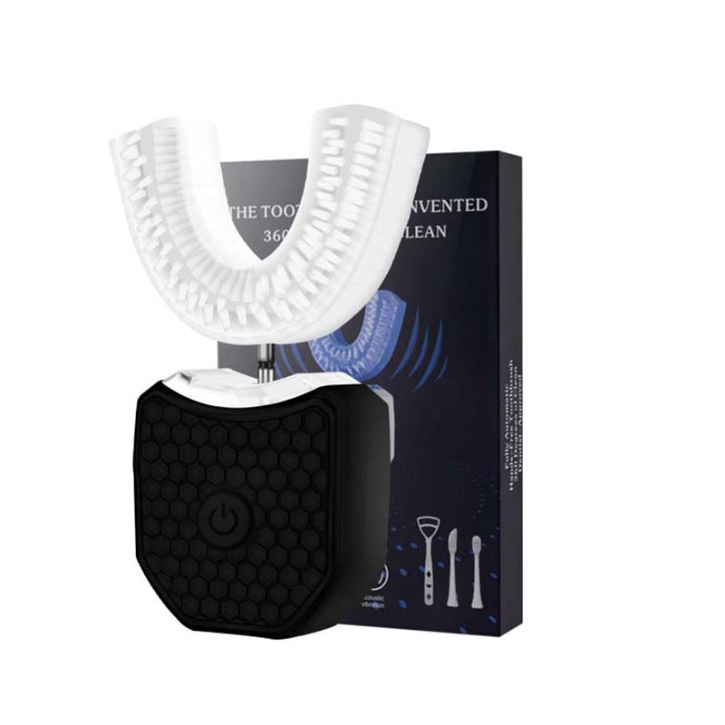 U Shape Tooth Brush Wireless Electric Adult Sonic Toothbrush Portable 360° Oral Cleaner Tongue Scraper
