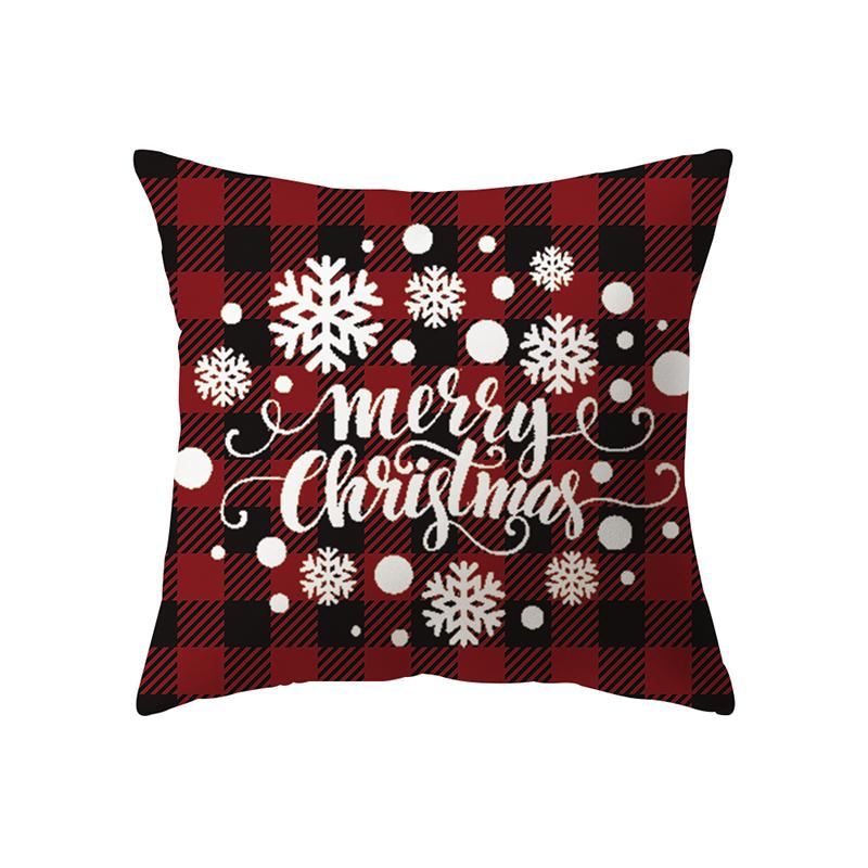 Christmas Theme Christmas Decoration Printing Pattern Cushion Cover Home Living Room Sofa Decoration Pillow Pillow Cover