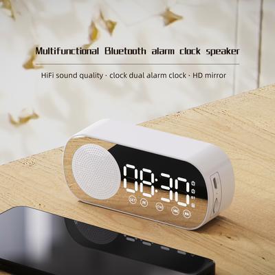 New Wireless Bluetooth Card Insertion Speaker Home Alarm Clock Outdoor Portable Mini Radio
