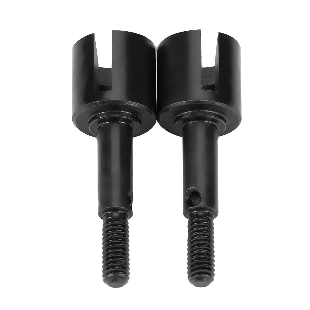 2pcs Aluminum Alloy Metal Wheel Axle for HIMOTO 1 10 E10MTL E10MT E10BP RC Car Part (Black)