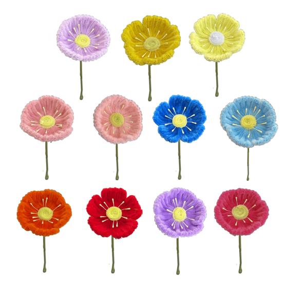Finished Pipe Cleaner Flower Handmade Chenille Stem Fake Flower Craft Gifts for Women Mother Wife Valentine's Day Birthday Wedding Home Decor