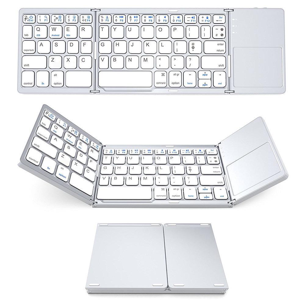 B033 Mini Clavier Bluetooth Pliable Sans Fil pour Téléphone/Tablette