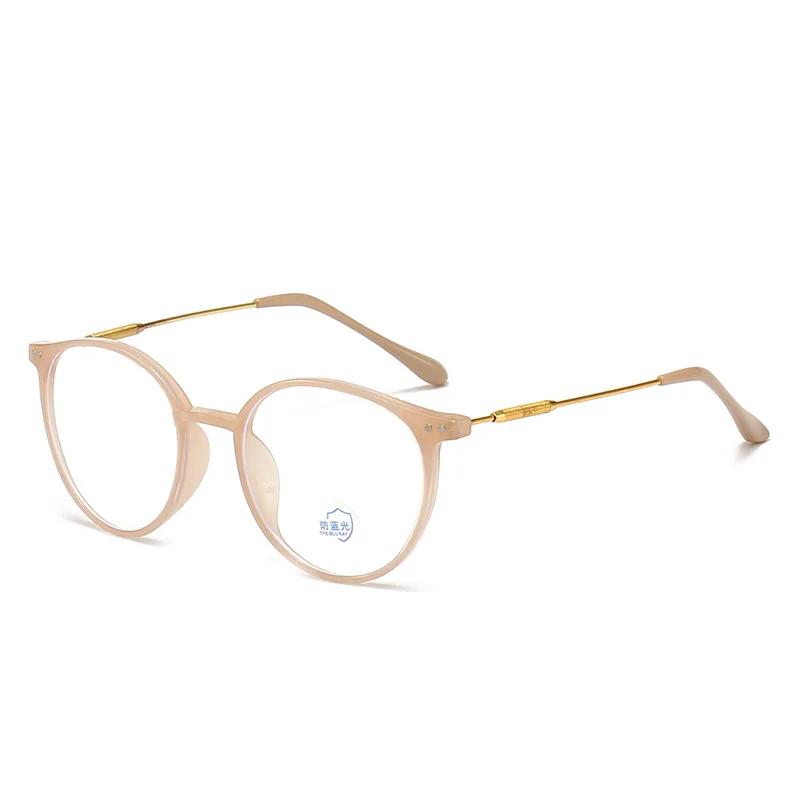 Ultralight Anti-Blue Light Finished Myopia Glasses Vintage Round Frame Eyewear Unisex Glasses Women Short-Sighted Eyeglasses