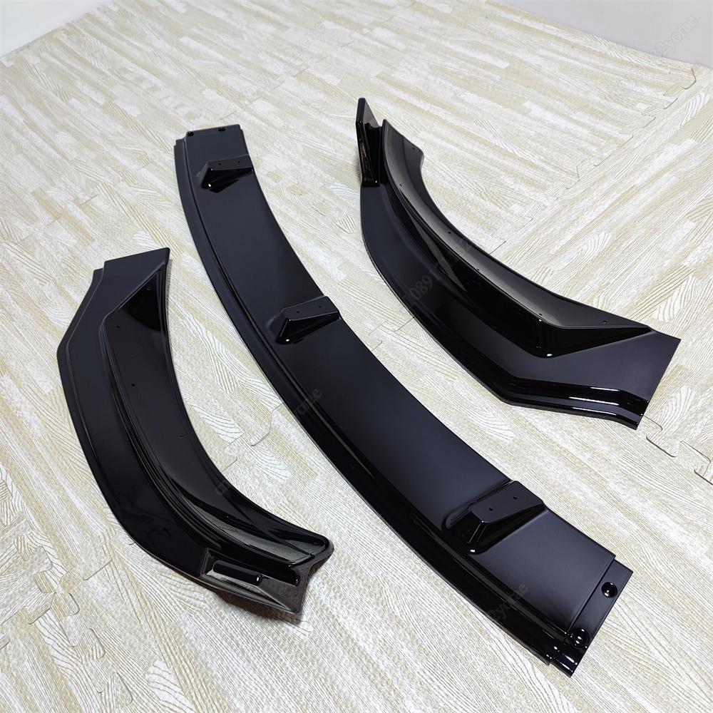 Voor Tesla Model 3 Highland 2024 Auto Voorbumper Lip Kin Spoiler Splitter Diffuser Bodykits Tuning ABS Kunststoffen Glanzend Zwart Nieuw