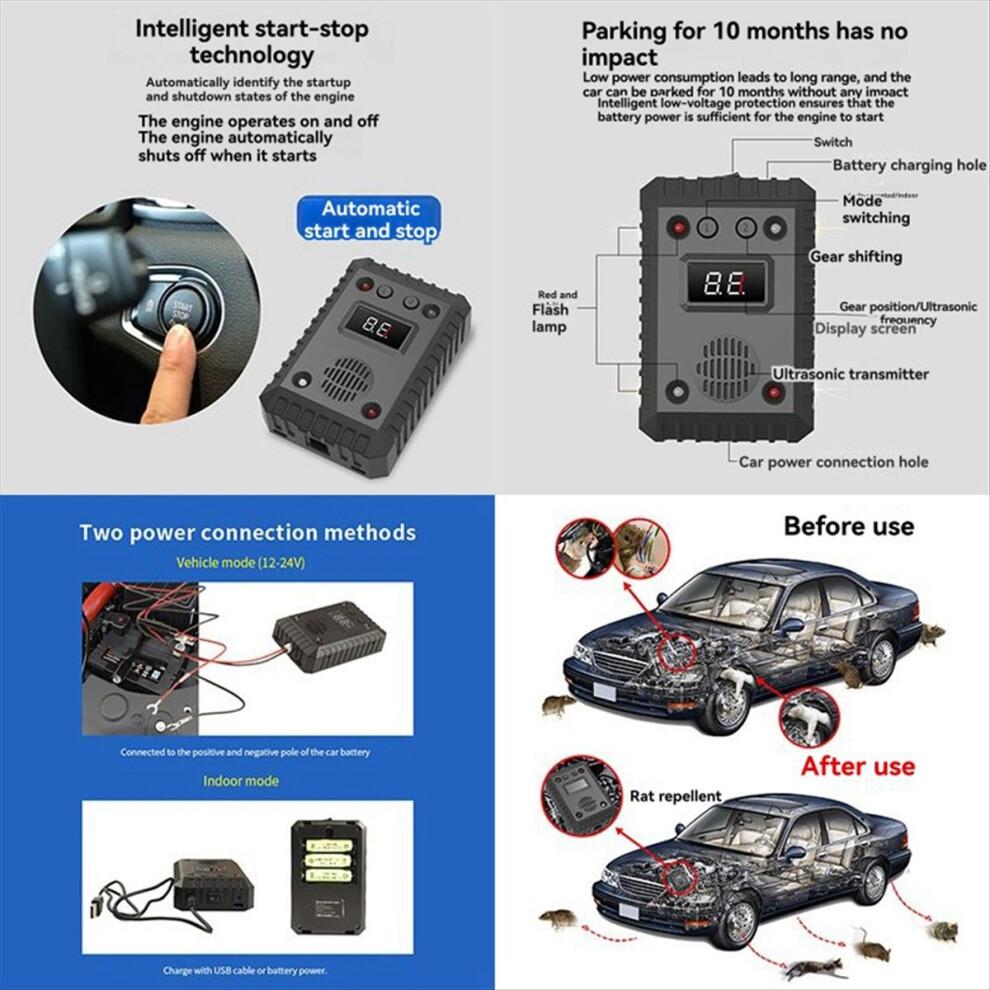 12V-24V Anti-Rat Repeller Ultrasonic Mouse Repelle