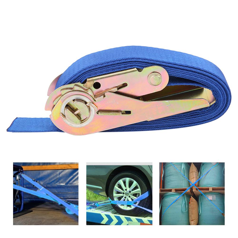 Heavy Duty TieDown Cargoes Strap Car Tension Motorcycle Bike Lashing Rope Ratchet Belt