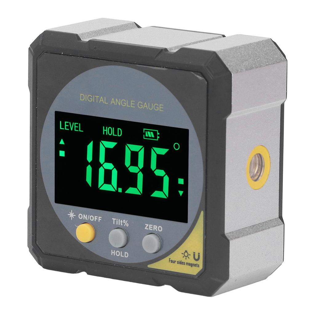 Black LCD Angle Finder Backlit IP54 Waterproof Digital LCD Screen Magnetic Angle Gauge Inclinometer