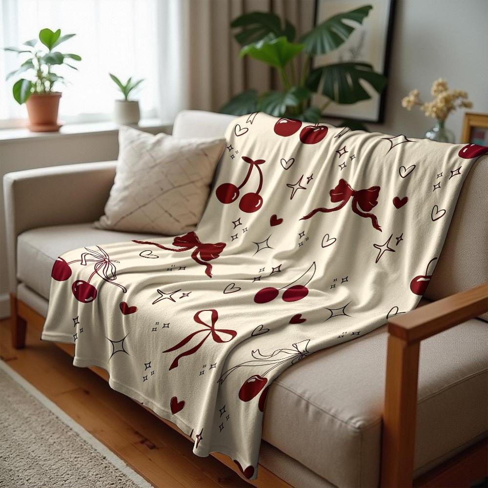 Skeleton Icon Cartoon Anime Print Flannel Blanket Soft Warm Throw for Kids Bedroom Sofa Christmas Office Car