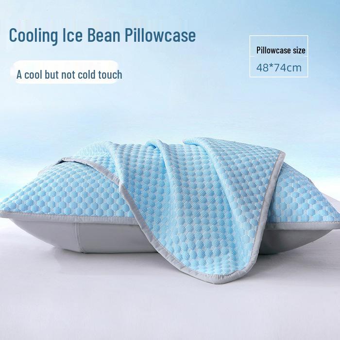 Summer Cool Ice Bean Pillowcase Set - Single 48cmx74cm Pillow Core Liner Cover (Pair)