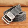 Men's Canvas Double Ring Buckle Belt