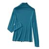 Thin Sunscreen Ice Silk Shirt Women's Long-sleeved Spring and Summer New Mesh Bottoming Shirt Foreign Style Inner Top