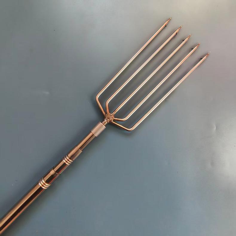 Premium Stainless Steel Fish Spear Set: Telescopic Rod with 4-Prong and 5-Prong Barbed Heads