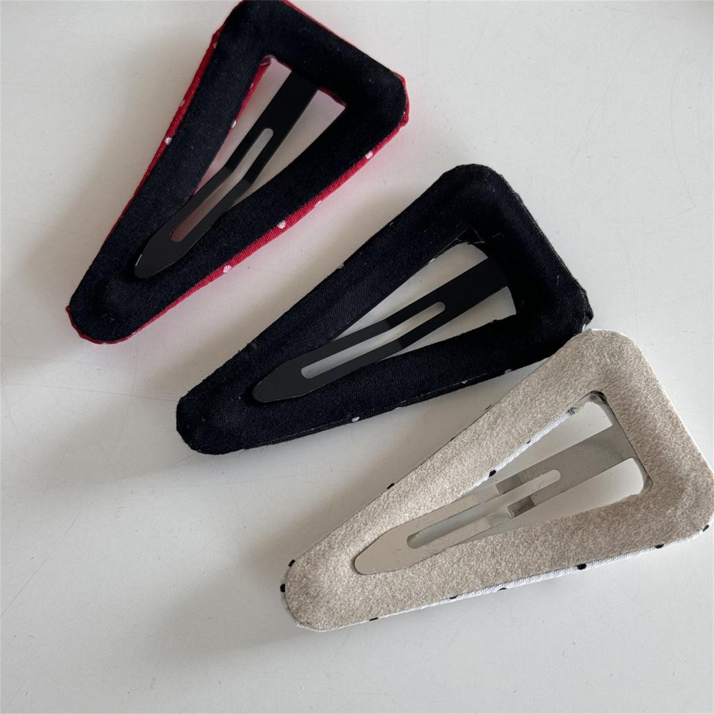 Stylish Dotted Pattern Hair Ornaments for Women Girls Traditional Triangular Metallic Barrettes Party Daily Hair Decors