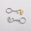 Keychain Heart Matching Cat Design Titanium Steel Keychain Pendant Bright Color Key Holder Bags Cars Wallets Accessories