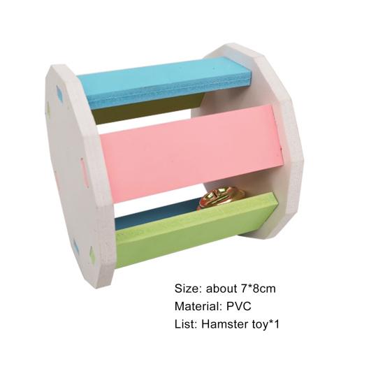Hamster Toy DIY Exercise Training Rainbow Gerbils Rats Chinchillas Bell Roller Hamster Cage Accessories Pet Supplies