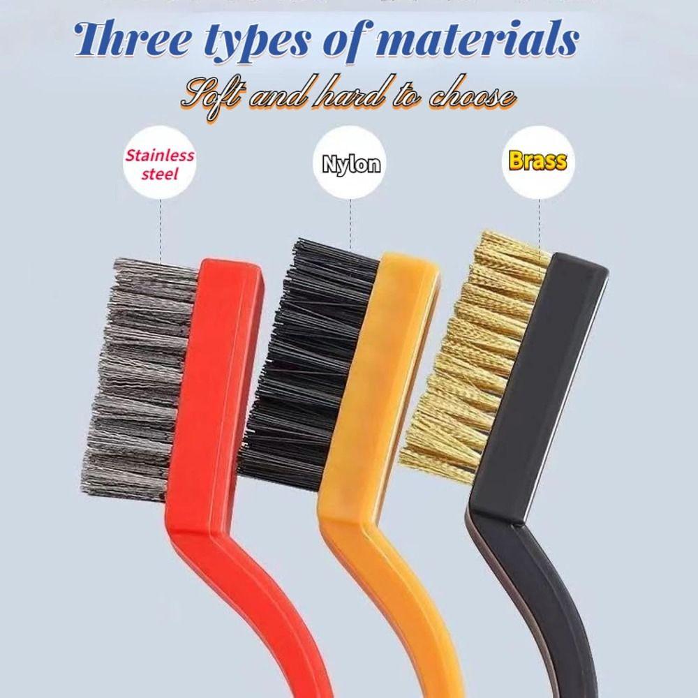 5pcs Brass Scratch Brush Heavy Duty Wire Brush Set Cleaning Supplies   Deep Cleaning